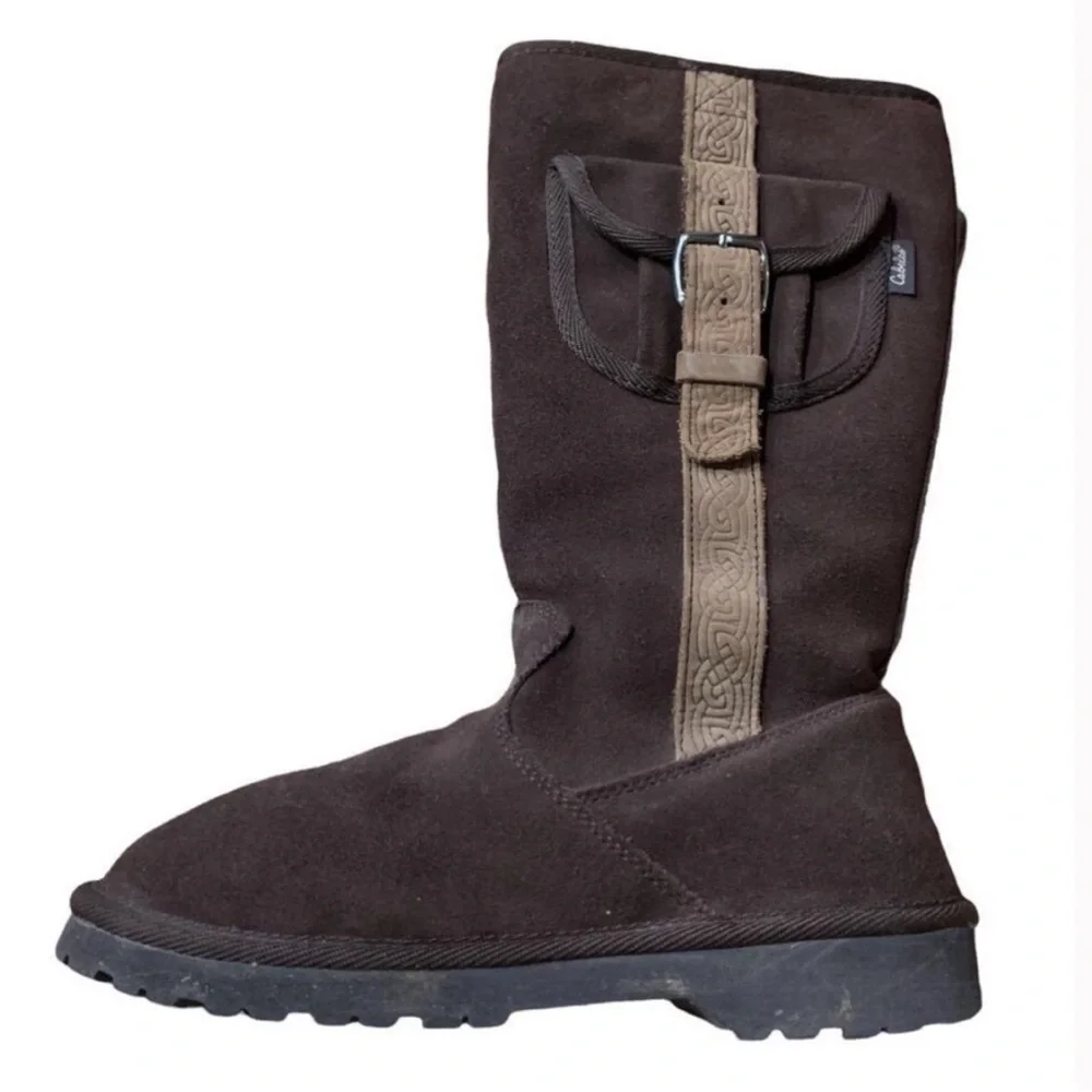 Cabelas Suede Leather Wool Shearling winter weather cargo boots Women’s Sz 6